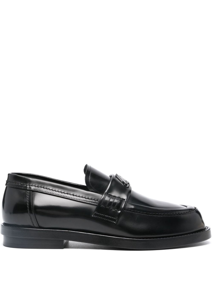 Alexander McQueen Leder-Loafer mit Logo-Schild