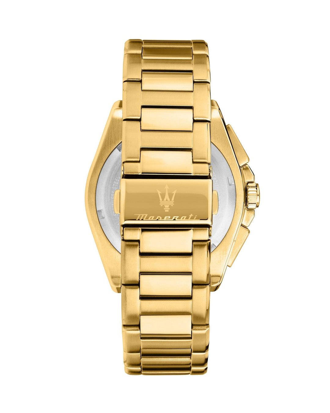 Watch Maserati Velocita 43mm Chrono Blue Dial Gold Stainless Steel Strap Watch Brand