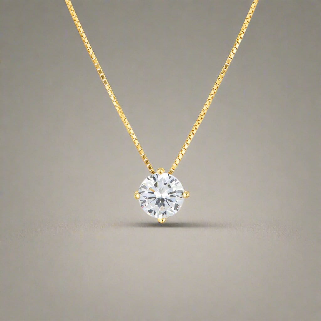 Georgini Necklace Georgini Gold Moissanite Pendant 1tcw In 9ct Yellow Gold Georgini Gold Moissanite Pendant 1tcw In 9ct Yellow Gold Brand