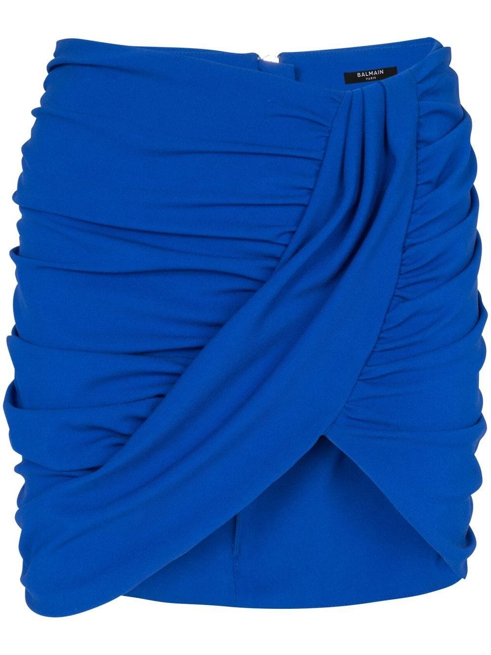 Balmain Topwear 38 Balmain Cobalt Ruched Skirt Balmain Cobalt Blue Mini Skirt Brand