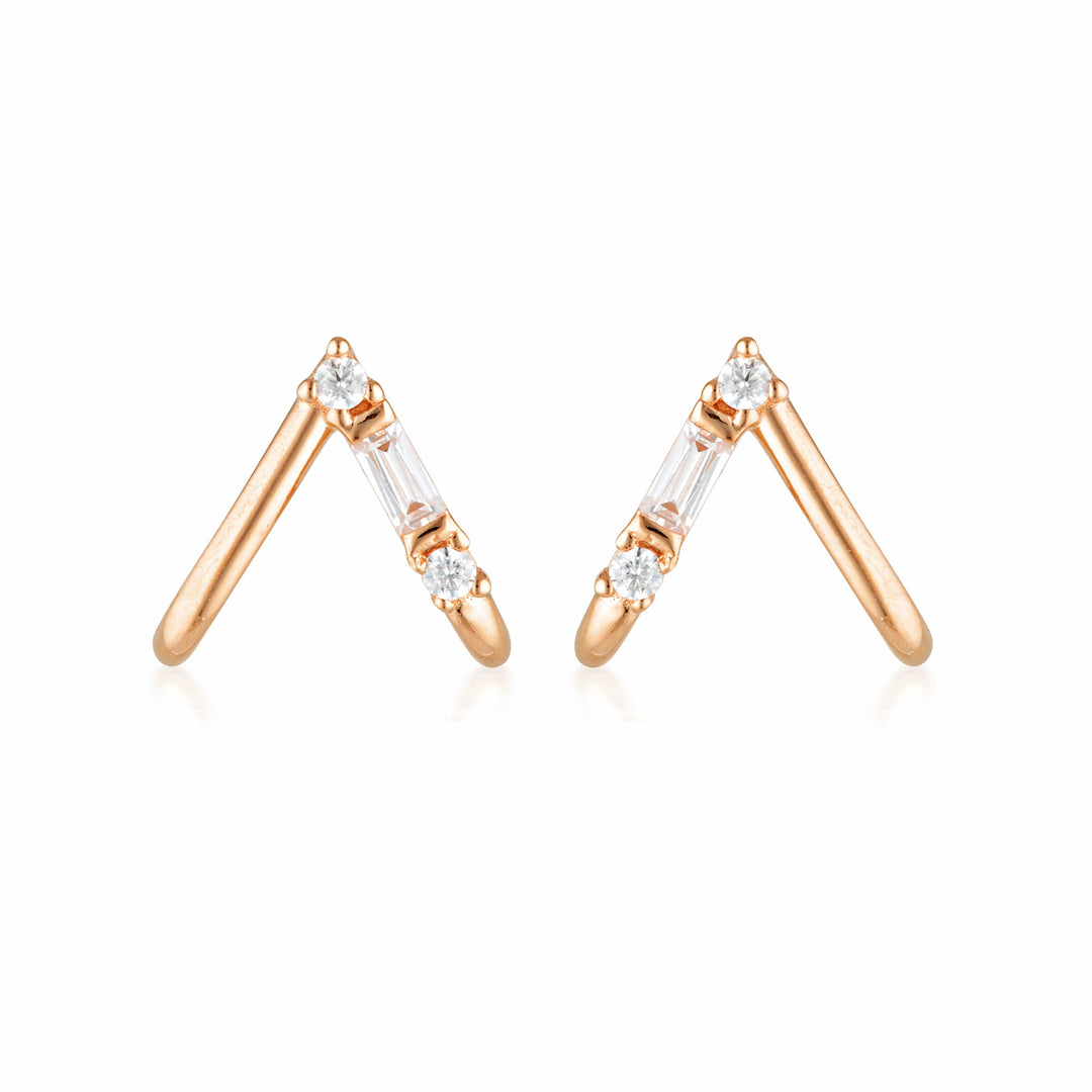 Georgini Earring Georgini The Layered Edit Tiga Earrings Rose Gold Brand