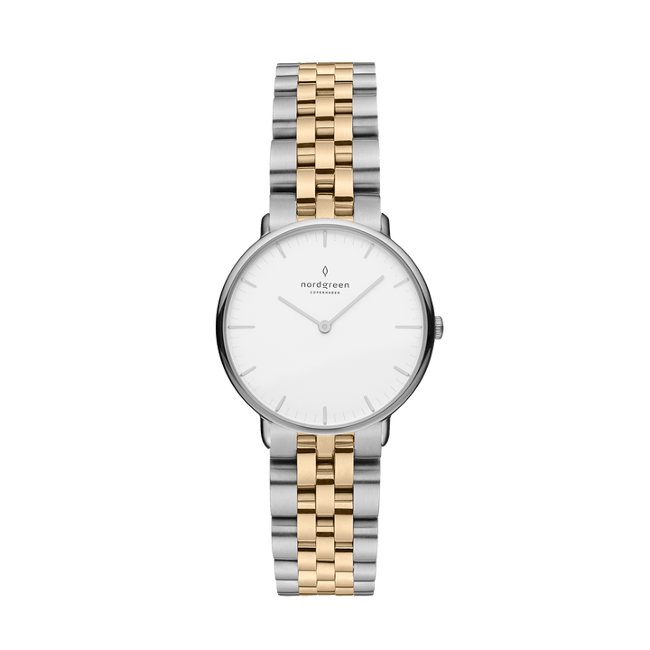 Nordgreen Watch Nordgreen Native 28mm Women's Two Tone Bracelet Designer Dress Watch Brand