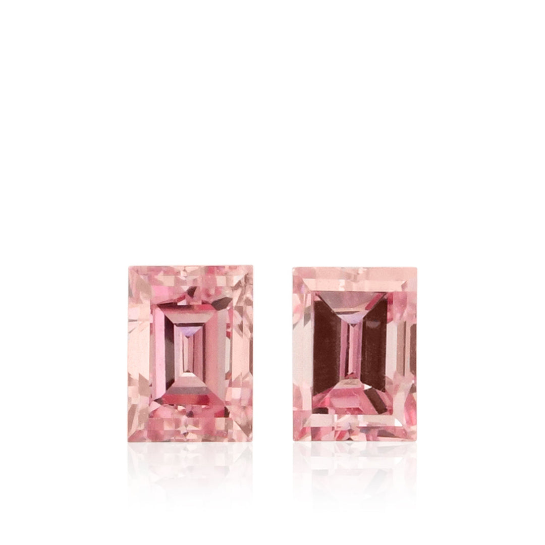 0.25 Carat Fancy Intense Pink Baguette Diamonds (SI1) GIA