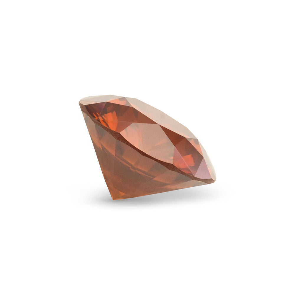 0.68 Carat Fancy Brownish Reddish Orange Round Diamond I1 GIA