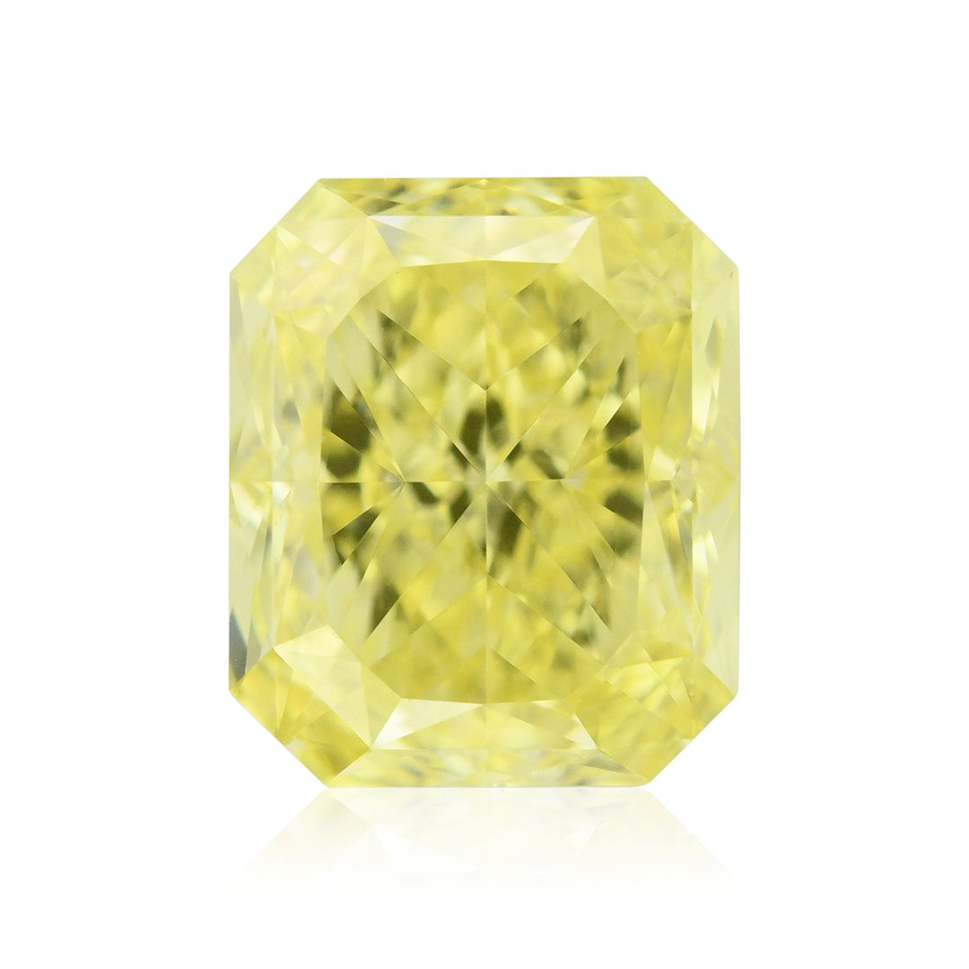 0.70 Carat Fancy Intense Yellow Radiant Diamond VVS1 GIA