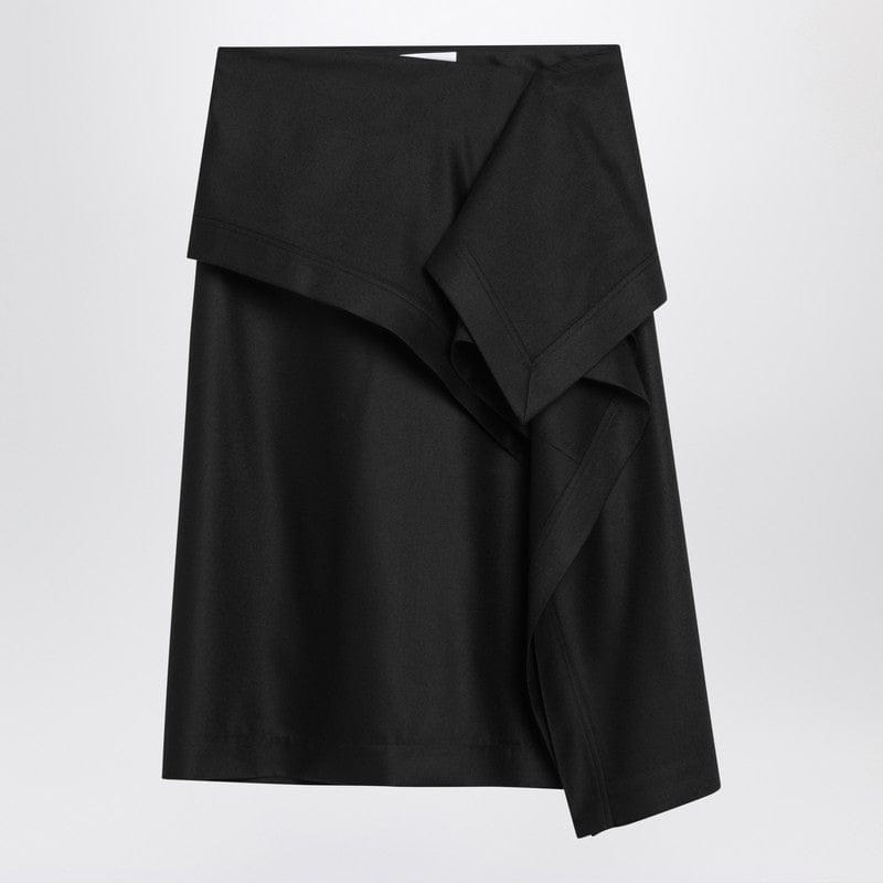 Skirts Ferragamo - Asymmetric black skirt with basque - 40 IT Brand