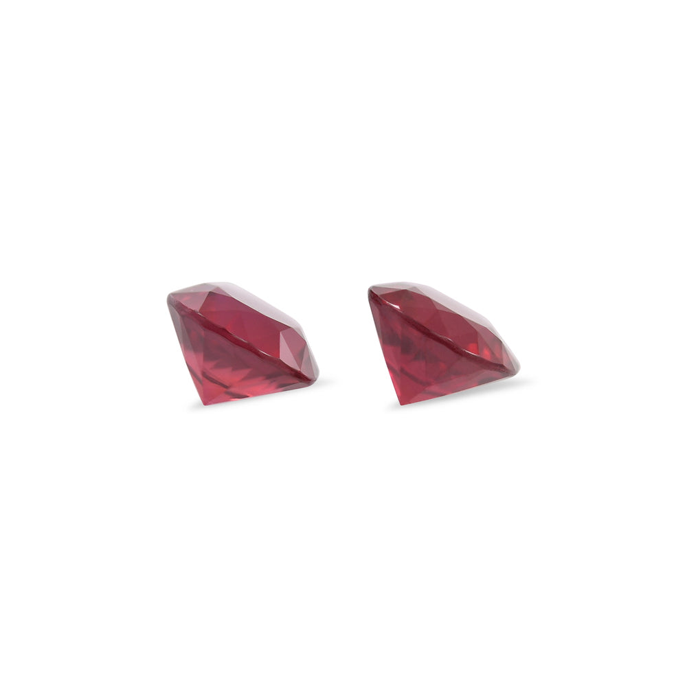 1.25 Carat Red MOZAMBIQUE Round Rubies Pair