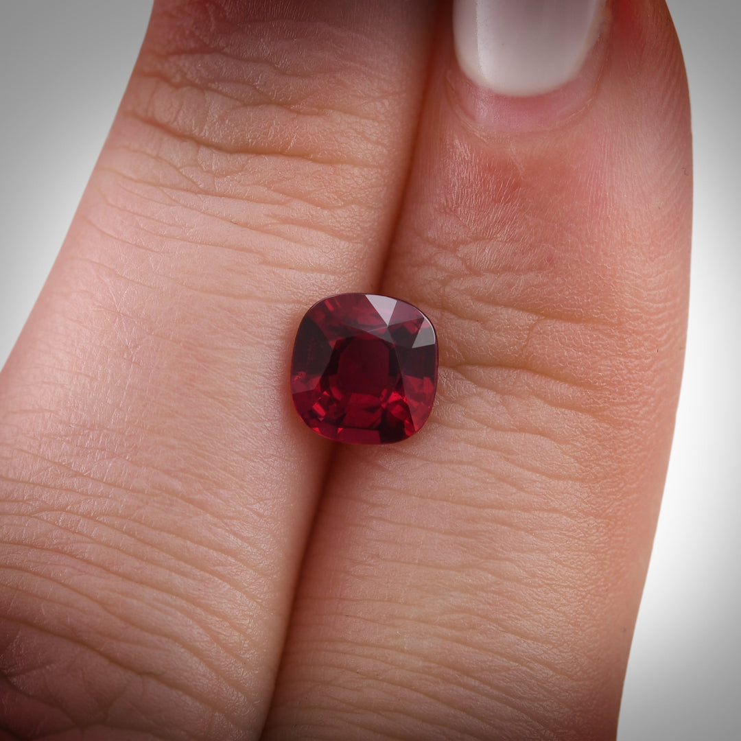 1.51 Carat Red MOZAMBIQUE Cushion Ruby CD