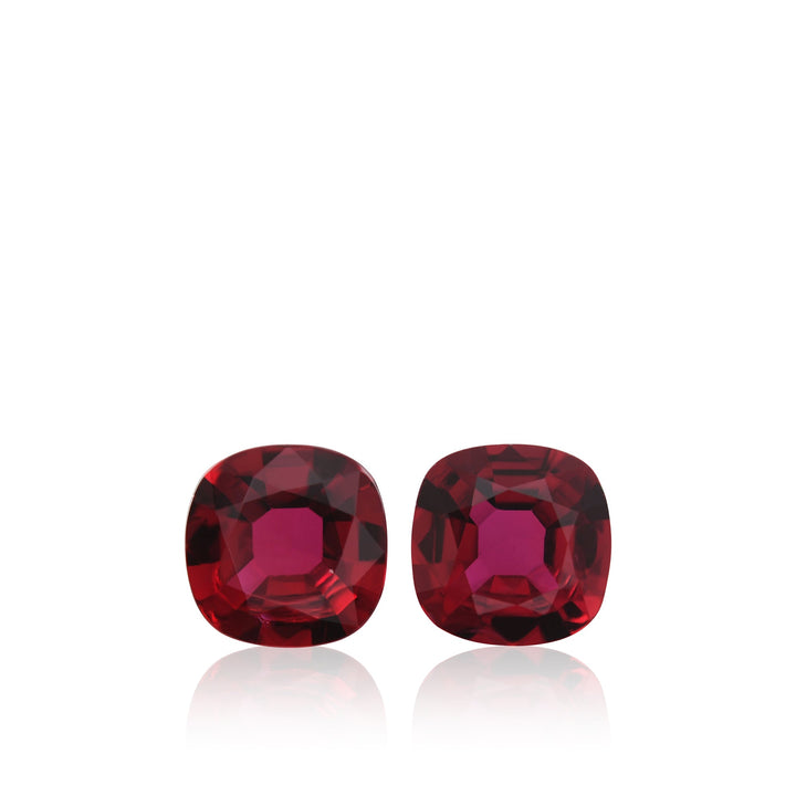 1.58 Carat Red MOZAMBIQUE Cushion Rubies Pair