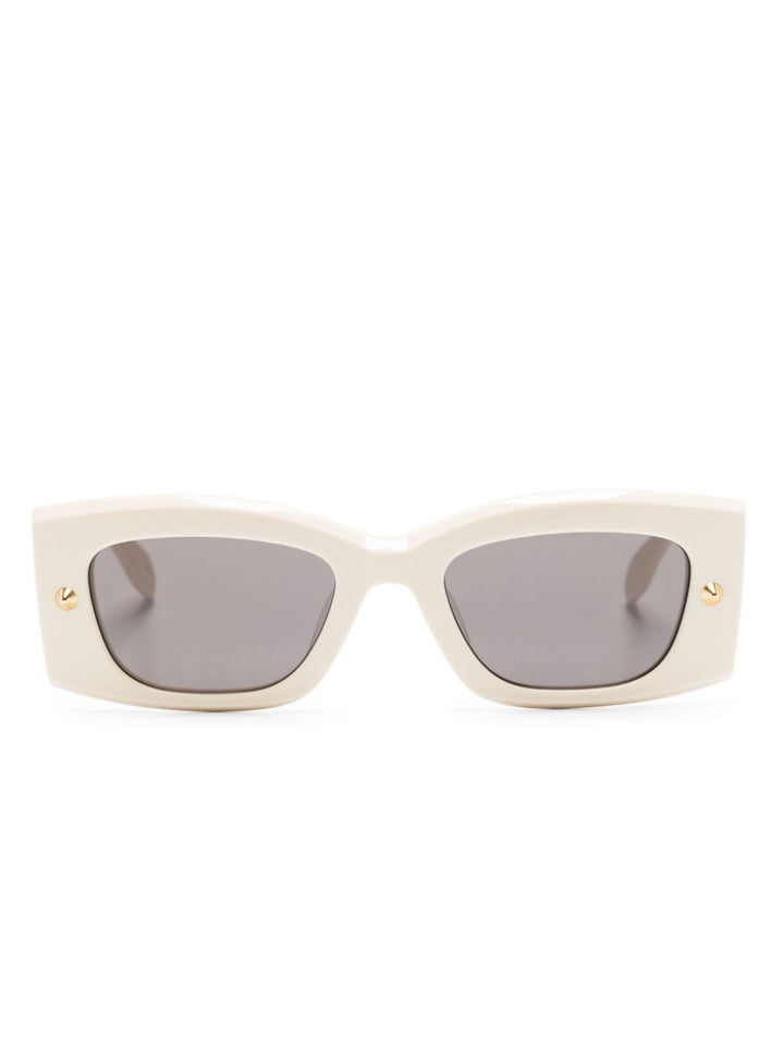 Alexander McQueen Sonnenbrille Weiß
