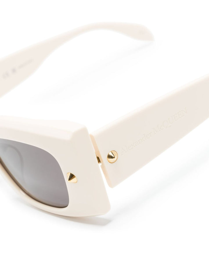 Alexander McQueen Sonnenbrille Weiß