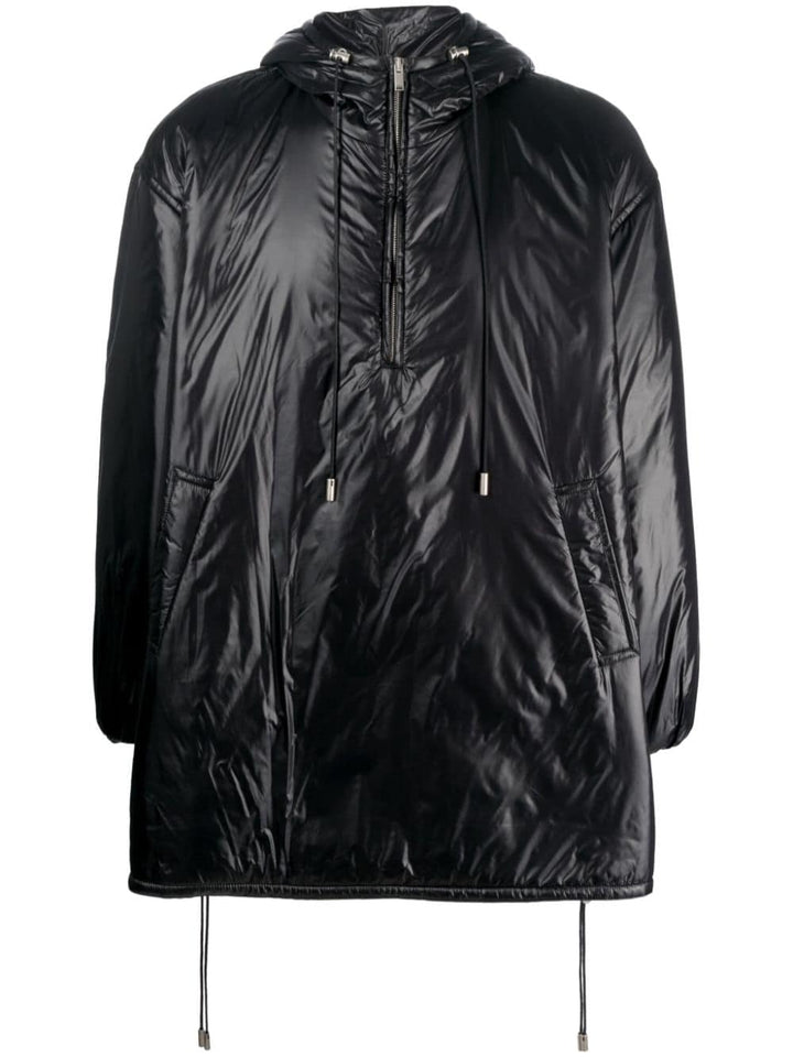 Saint Laurent Cassandre Anorak Oversized Hooded Coat
