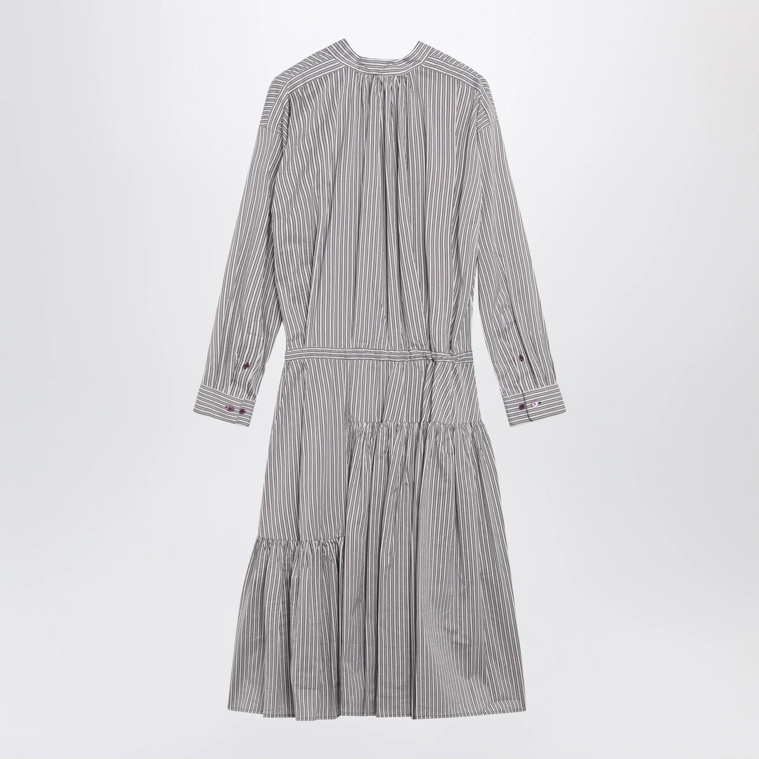 Dries Van Noten - Striped shirt dress in cotton and silk