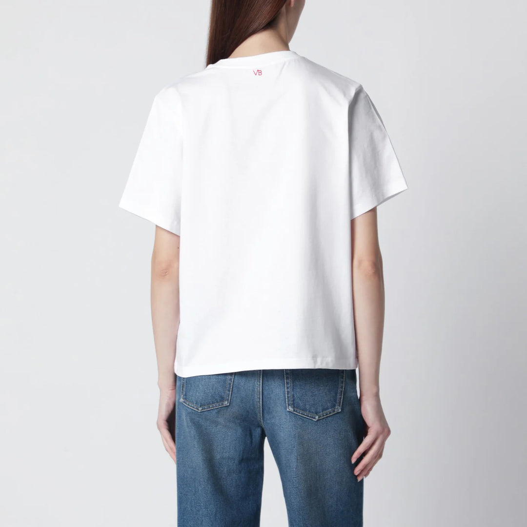 Victoria Beckham - White cotton “It’s Fine” T-shirt