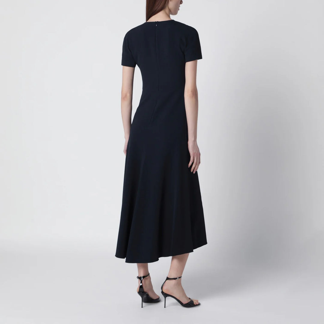 Victoria Beckham - Blaire dress with gathered waist in navy blue