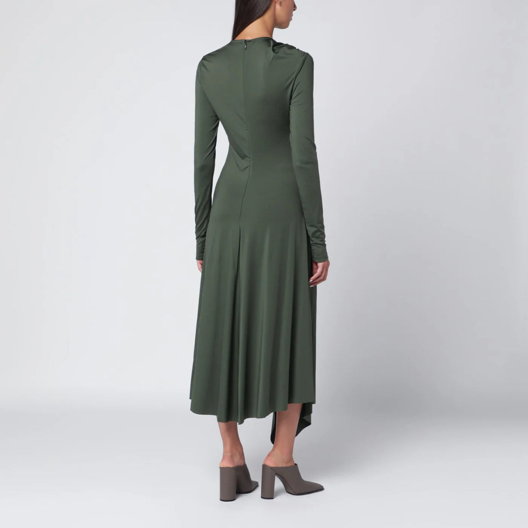 Victoria Beckham - Midi dress in oregano green with interlace