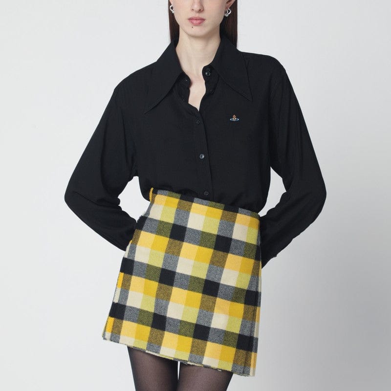 Shirts & Tops Vivienne Westwood - Black shirt with oversized collar - 42 IT Brand