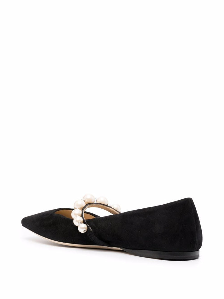 Jimmy Choo Flache Schuhe Schwarz