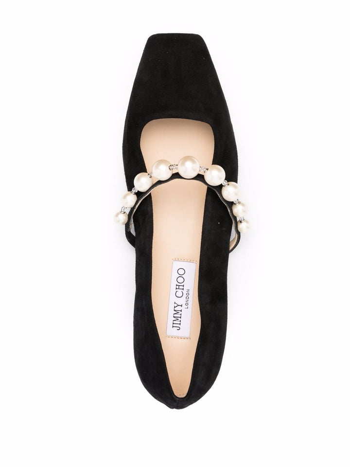 Jimmy Choo Flache Schuhe Schwarz