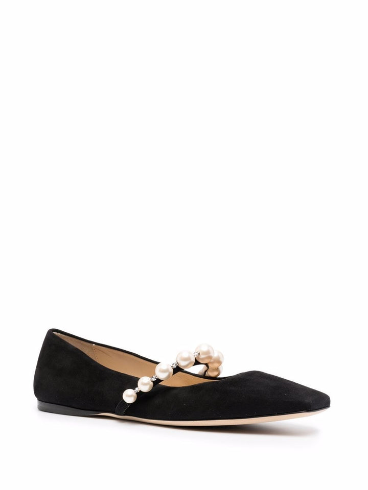 Jimmy Choo Flache Schuhe Schwarz