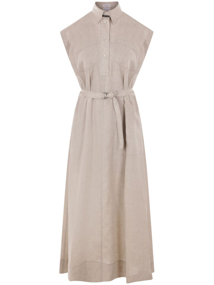 Brunello Cucinelli Kleider Beige