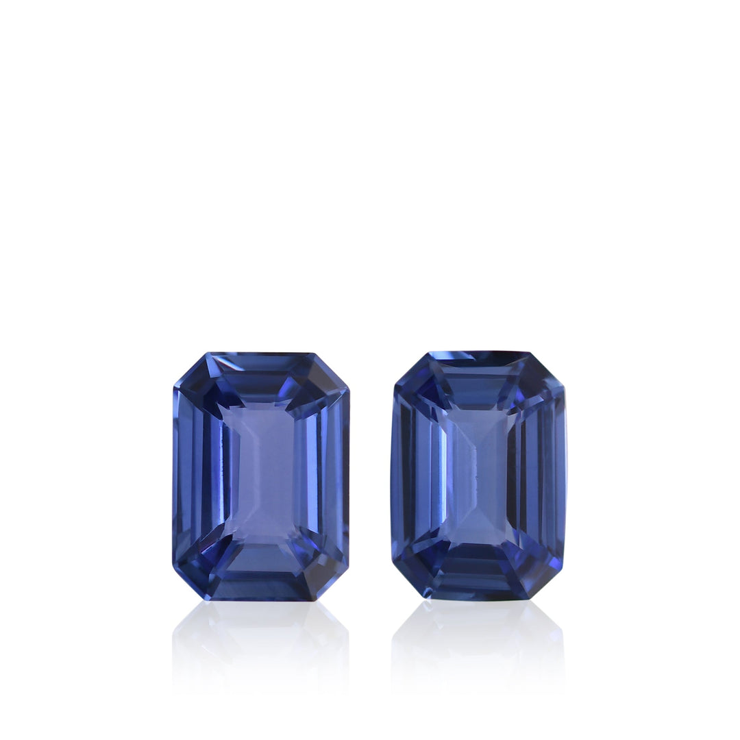 2.04 Carat Blue SRI LANKAN Emerald Sapphires Pair
