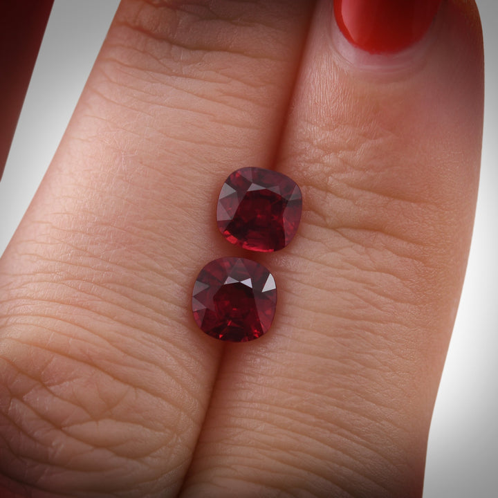 2.18 Carat Red MOZAMBIQUE Cushion Ruby CD