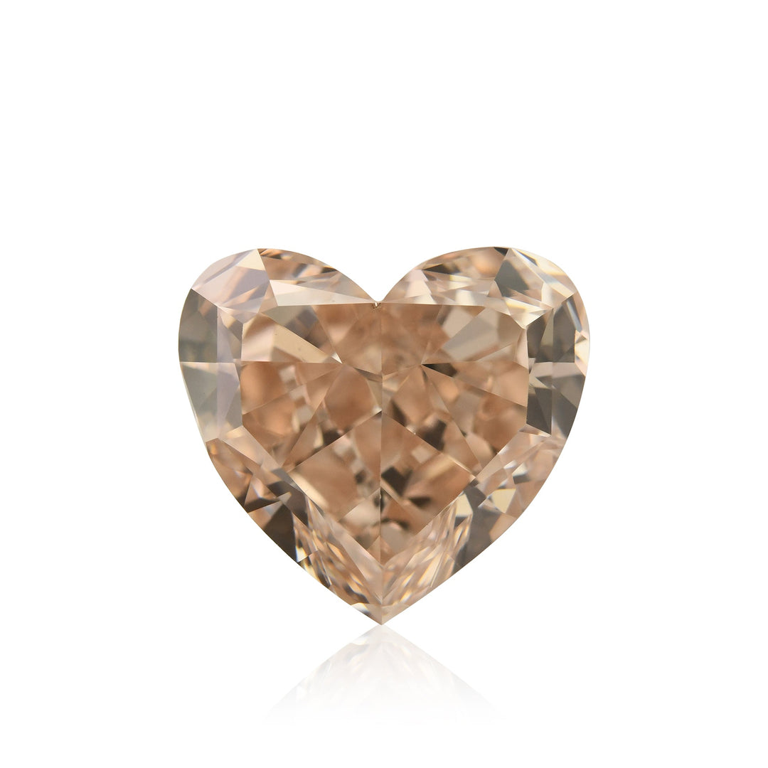 2.43 Carat Fancy Pink Brown Heart Diamond VVS2 GIA