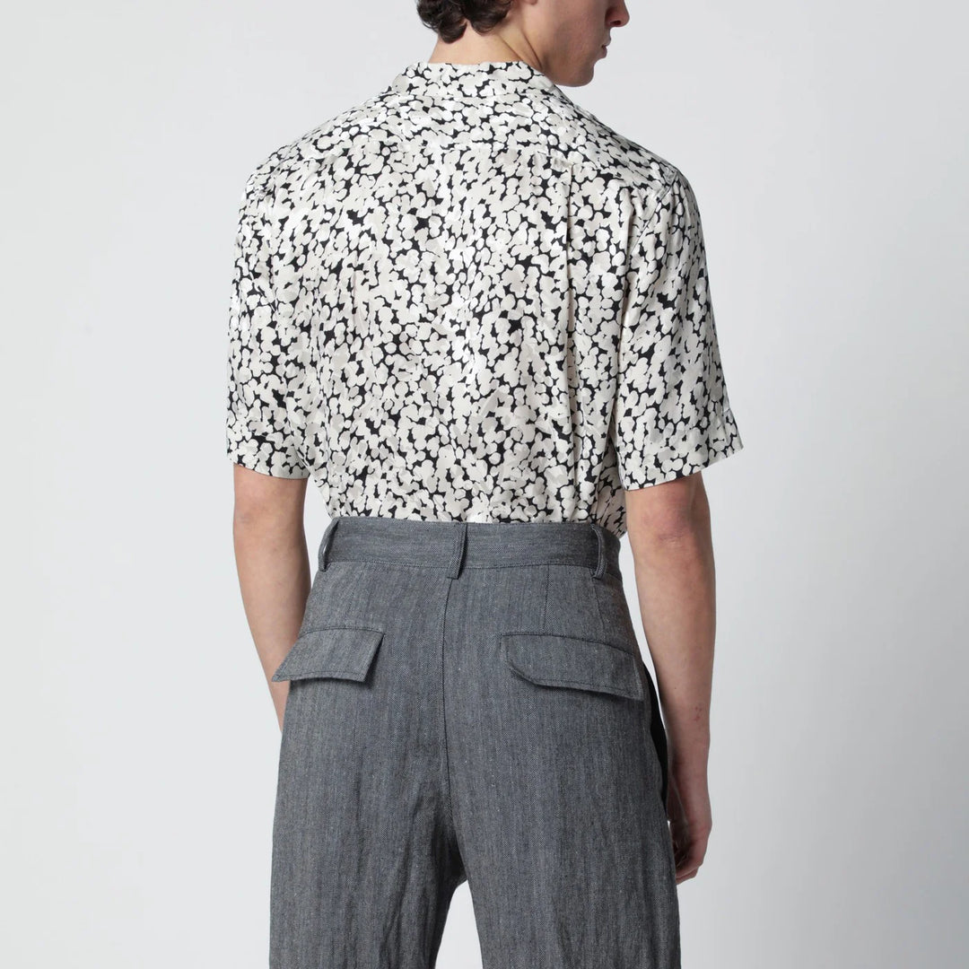 Dries Van Noten - Viscose shirt with black/ecru pattern