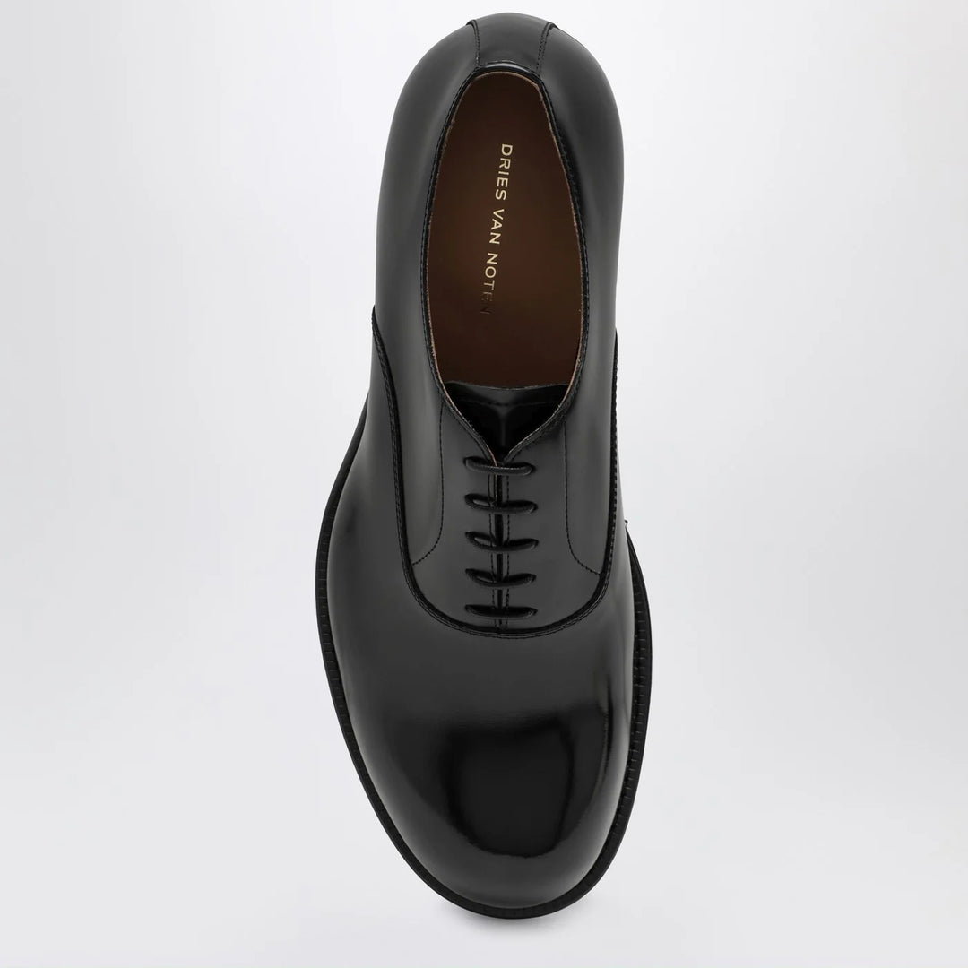 Dries Van Noten - Black lace-up shoes in leather