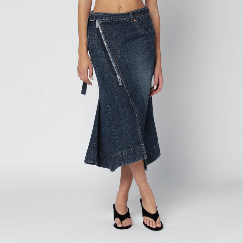 Skirts Sacai - Asymmetric blue denim skirt - 2 Brand
