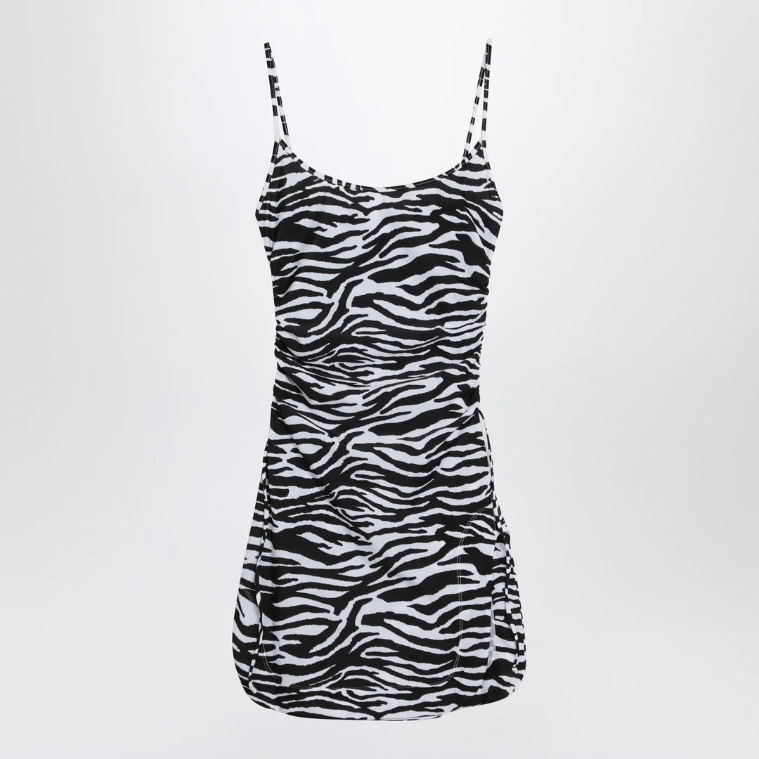 The Attico - Zebra beach cover-up in stretch fabric