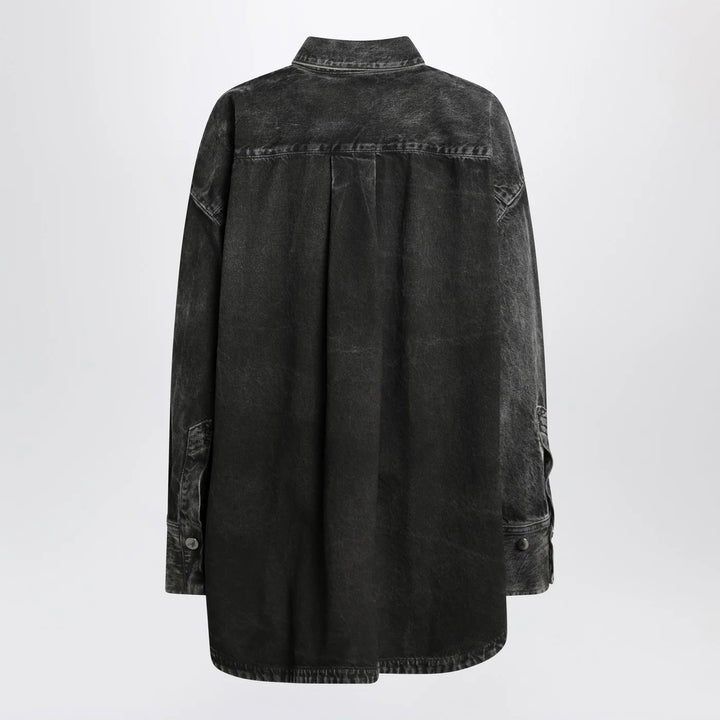 The Attico - Black washed denim shirt