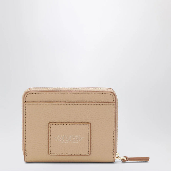 Marc Jacobs - Mini beige full-grain leather wallet