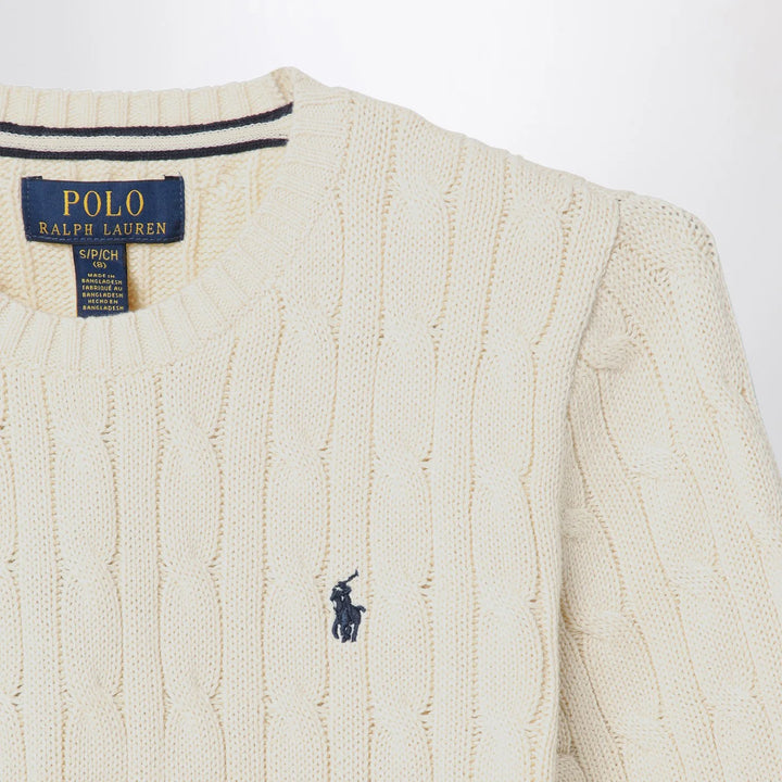 Polo Ralph Lauren - Cream cable-knit crewneck sweater