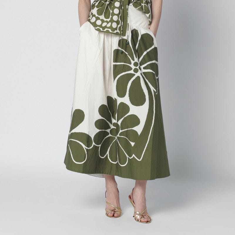 Skirts FARM Rio - Palermo maxi skirt with green print - S Brand