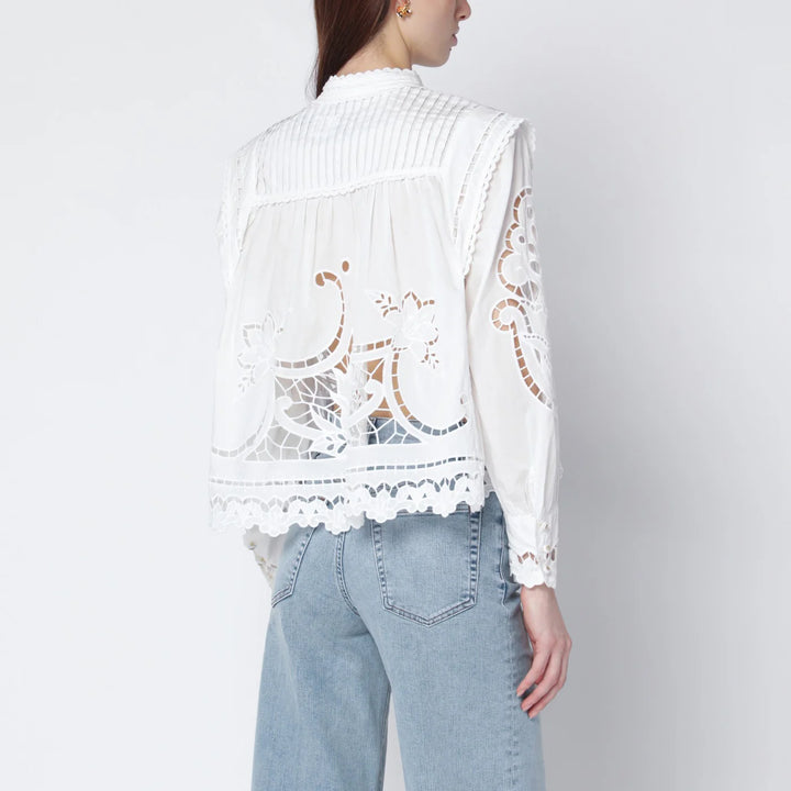FARM Rio - Richelieu white cotton blouse