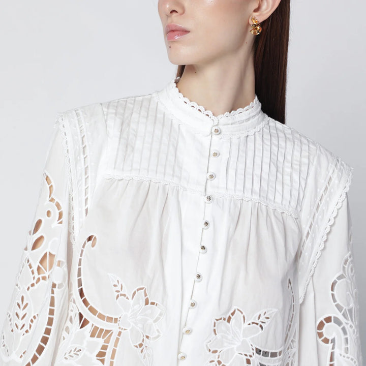 FARM Rio - Richelieu white cotton blouse
