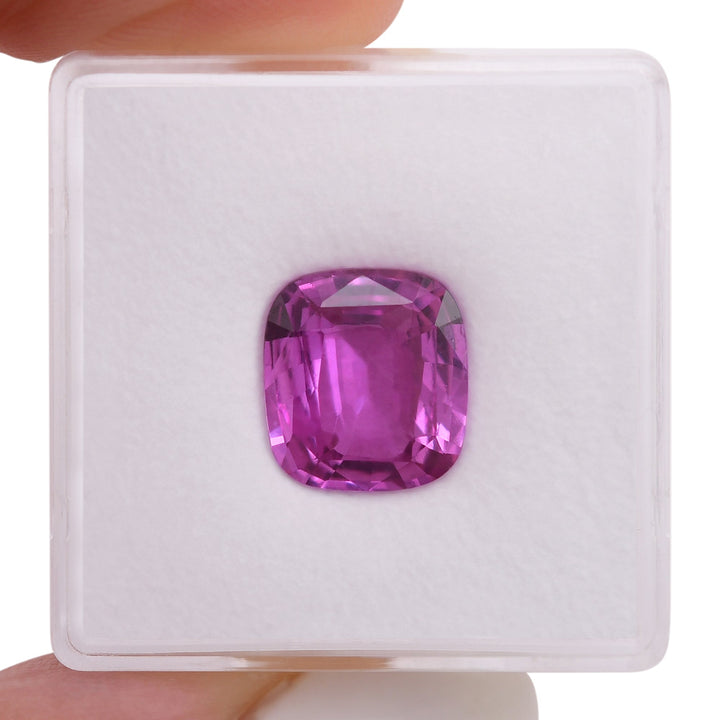 4.04 Carat Pink MADAGASCAR Cushion Sapphire CD