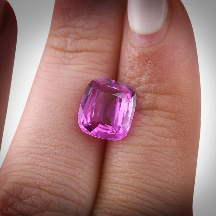 4.04 Carat Pink MADAGASCAR Cushion Sapphire CD