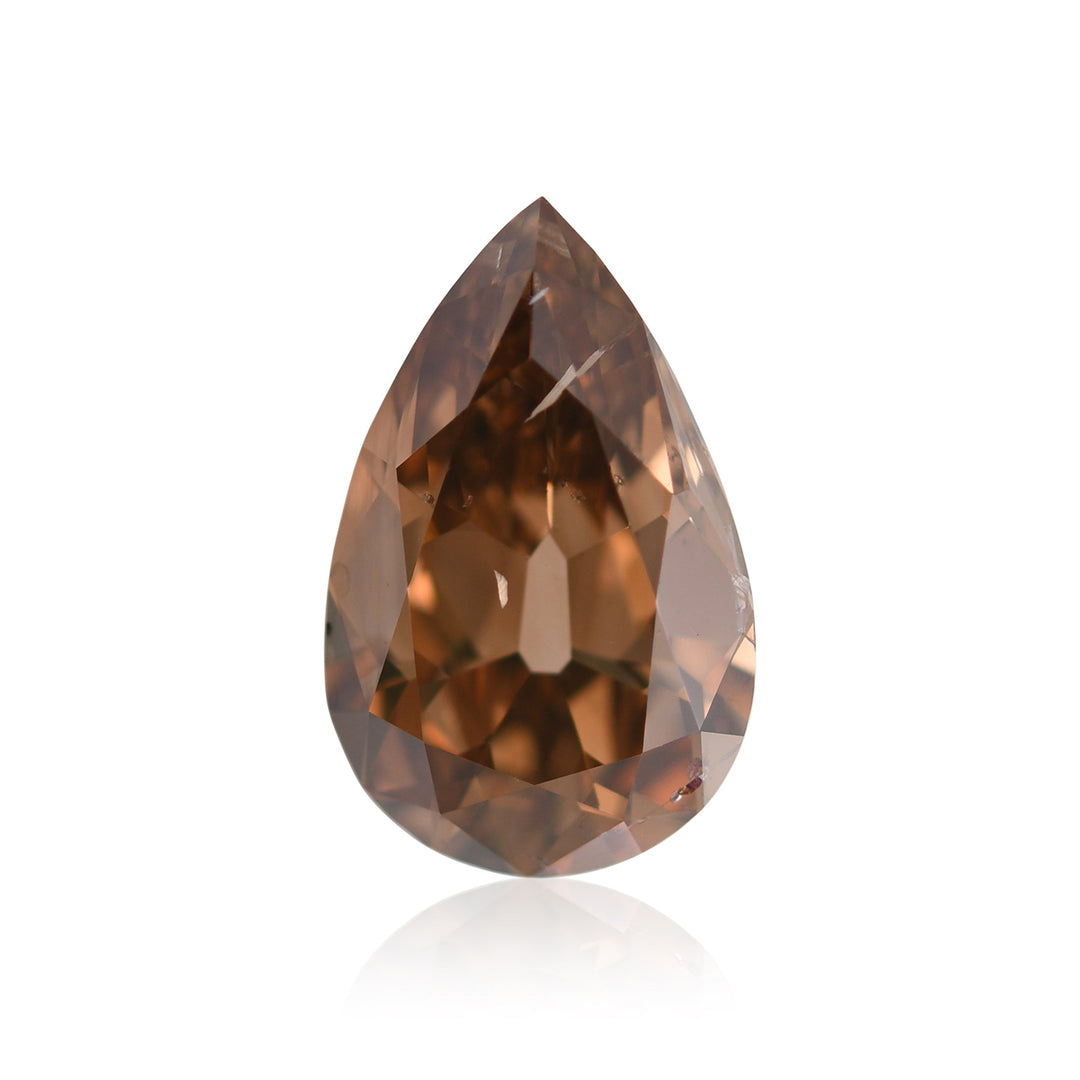 4.24 Carat Fancy Dark Orange Brown Pear Diamond (SI2) GIA