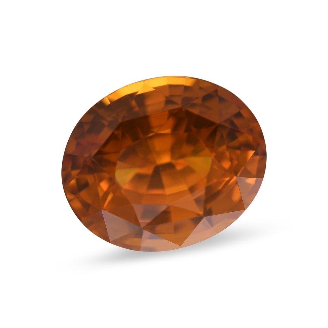 5.22 Carat Orange SRI LANKA Oval Sapphire CD