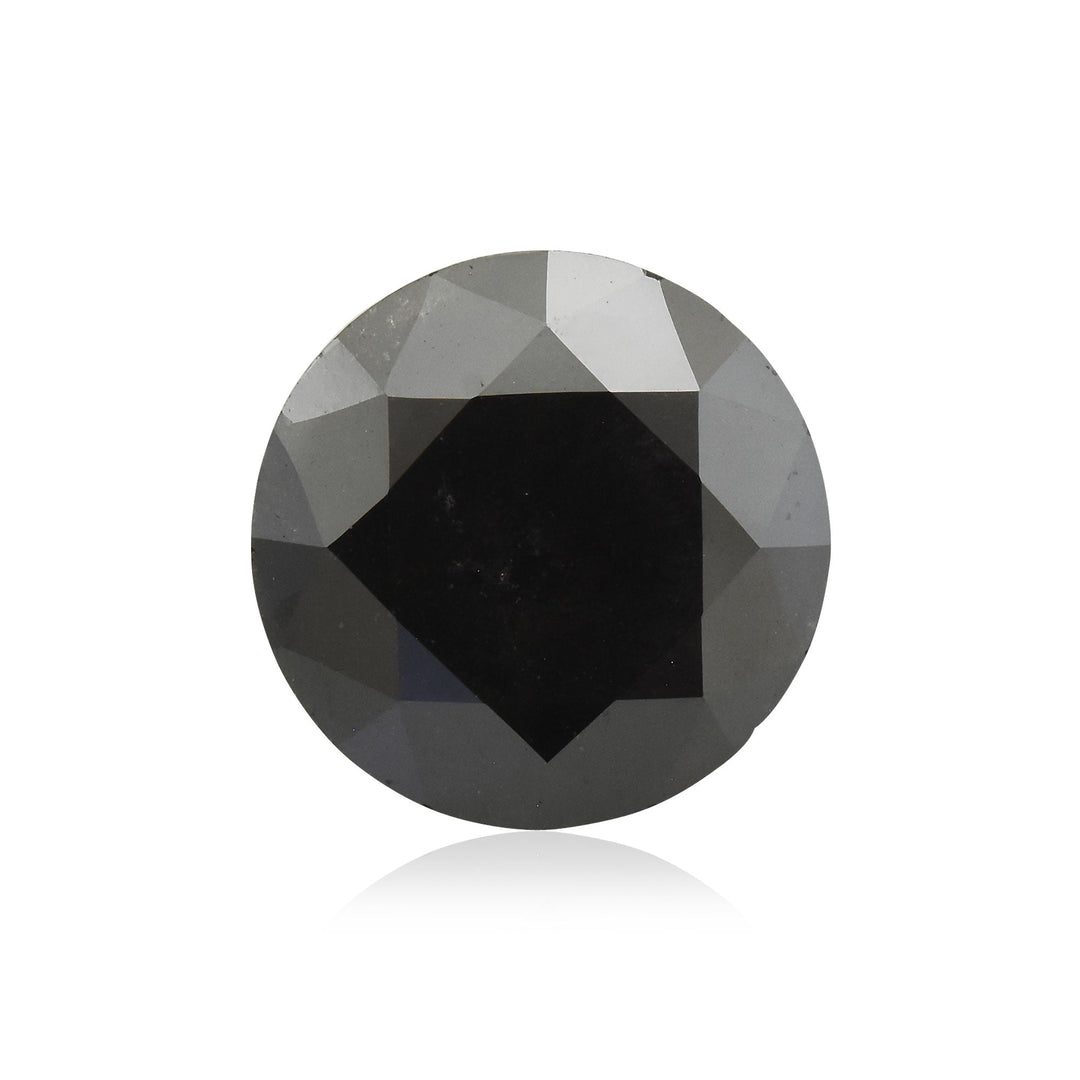 4.39 Carat Fancy Black Round Brilliant Diamond  GIA