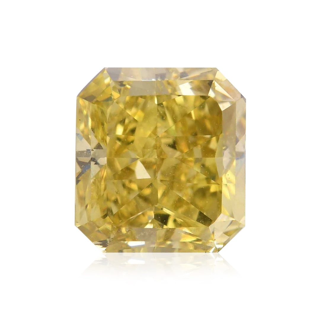 2.60 Carat Fancy Deep Brownish Greenish Yellow Radiant Diamond VS2 GIA