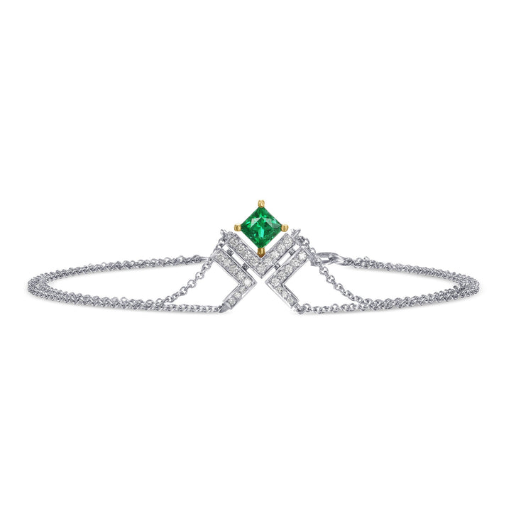 Leibish LEGACY - Princess Emerald Bracelet