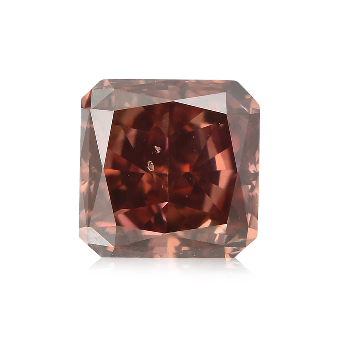 0.40 Carat Fancy Deep Brownish Pink Radiant Diamond SI1 GIA
