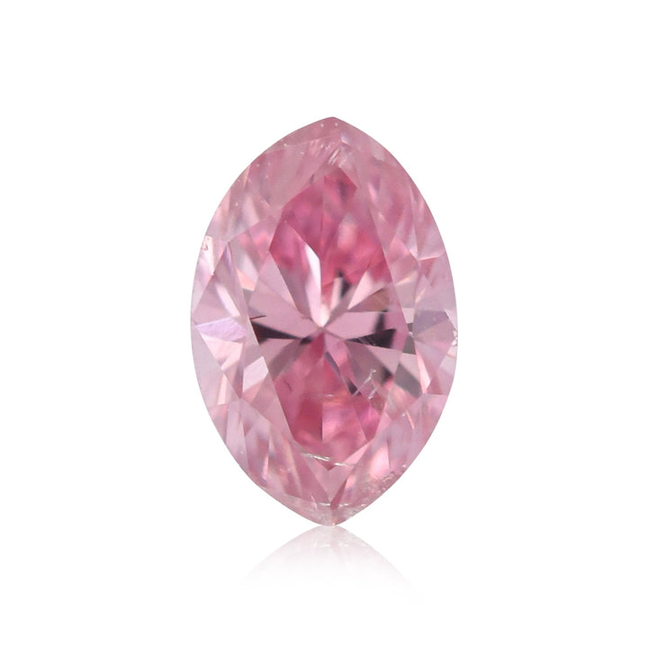 0.12 Carat Fancy Intense Purplish Pink Marquise Diamond (SI2) GIA