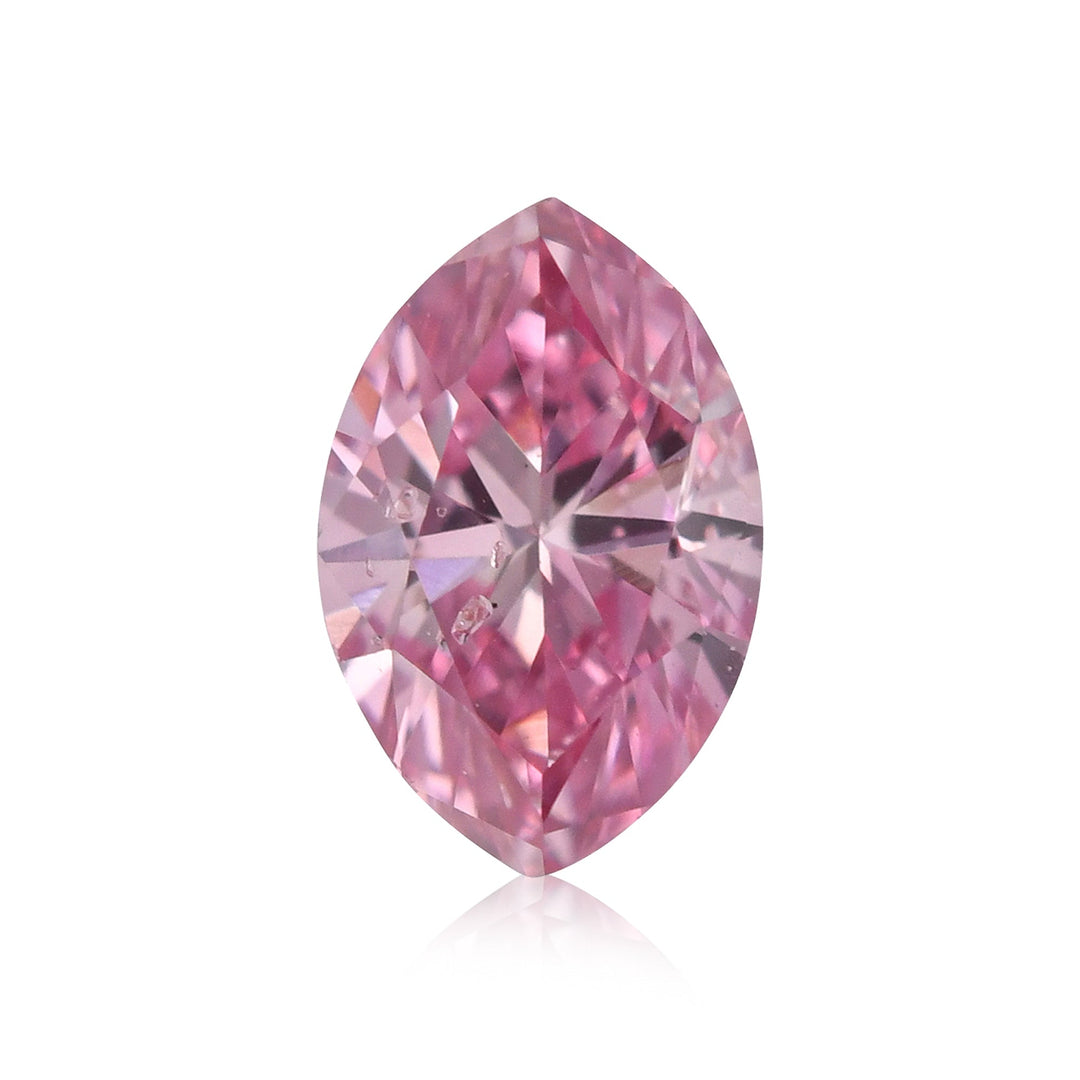0.16 Carat Fancy Intense Purplish Pink Marquise Diamond I1 GIA