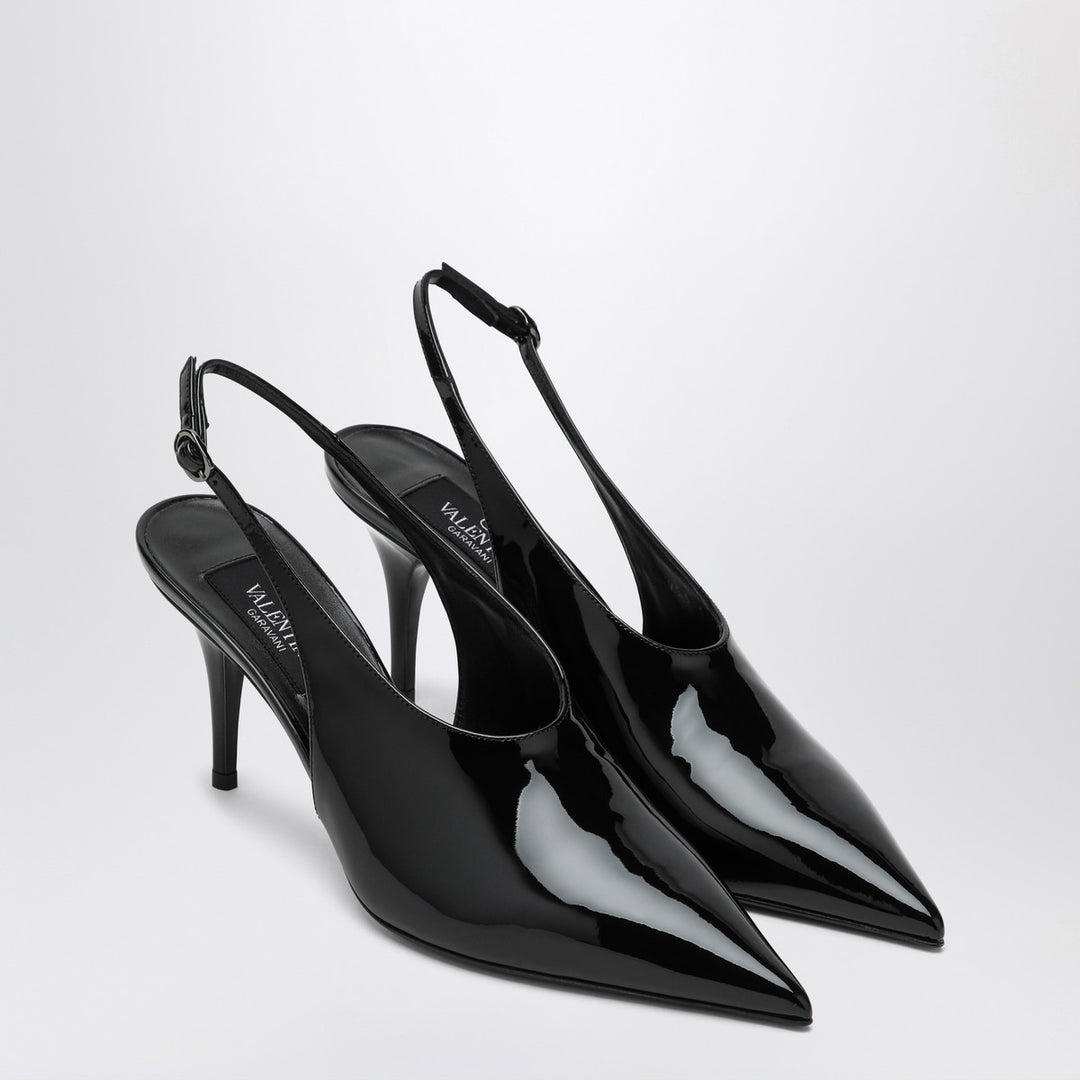 Valentino Garavani Le salon black patent leather slingback