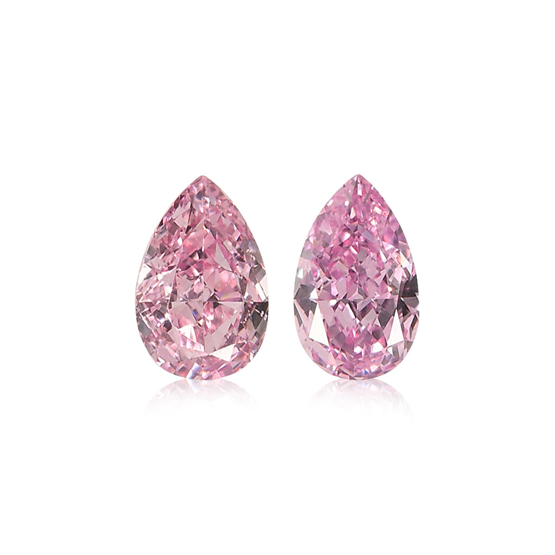 0.16 Carat Fancy Intense Purplish Pink Pear Diamonds (VS)